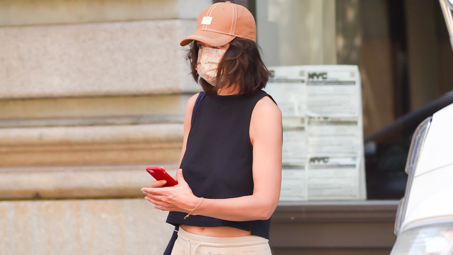 Ladies top wearing caps